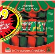 Crepe Christmas Crackers-6's
