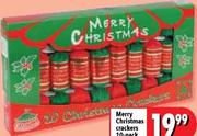 Merry Christmas Crackers-10's Per Pack