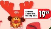 Reindeer Antlers With Flashing Nose