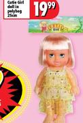 Cutie Girl Doll in Polybag-25cm 