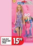 Cute Girl Purple Doll 29cm