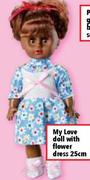 My Love Dol With Flower Drees-25cm