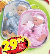 Doll and Bear in Back Pack-25cm each