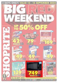 Shoprite Northern Cape & Free State : Big Red Weekend (13 September - 15 September 2024), page 1