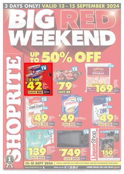 Shoprite Northern Cape & Free State : Big Red Weekend (13 September - 15 September 2024), page 1