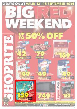 Shoprite Northern Cape & Free State : Big Red Weekend (13 September - 15 September 2024), page 1