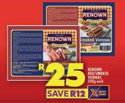 Renown Red/Smoked Viennas-500g Each