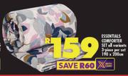 Essentials 3 Piece Comforter Set-190 x 200cm Per Set
