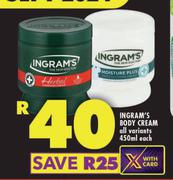 Ingram's Body Cream-450ml Each