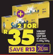 Sunlight Laundry Soap Bar-For 2 x 200g/500g