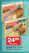 Country Fair Chicken Steaklets Assorted-400g Each