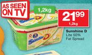 Sunshine D Lite 50% Fat Spread-1.2kg