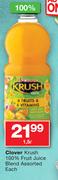 Clover Krush 100% Fruit Juice Blend Assorted-1.5ltr