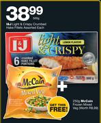 I&J Light & Crispy Crumbed Hake Fillets Assorted-500g Each