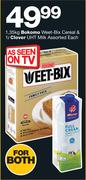 Bokomo Weet-Bix Cereal & 1.35kg + 1L Clover UHT Milk Assorted