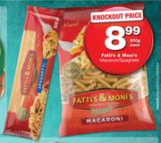 Fatti's & Moni's Macaroni / Spaghetti-500g Each