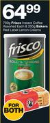 Frisco Instant Coffee Assorted Each & 200g Bakers Red Label Lemon Creams