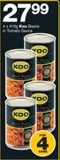 Koo Beans In Tomato Sauce-4x410g
