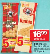 Bakers Mini Eet-Sum-Mor/Tennis Biscuits Multipack-200g Each