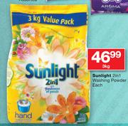 Sunlight 2-In-1 Washing Powder-3kg Each