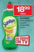 Sunlight Dishwashing Liquid Assorted-750ml 