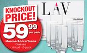 Monroe/Adora/Tuana Glasses Hi-Ball-6 Per Pack