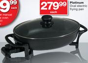 Platinum Oval Electric Frying Pan-Each