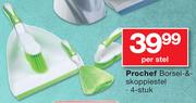 Prochef 4 Stuk Borsel & Skoppiestel-Per Stel