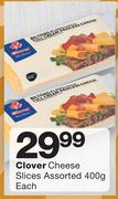 Clover Cheese Slices Assorted-400g Each
