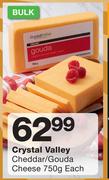 Crystal Valley Cheddar/Gouda Cheese-750g Each