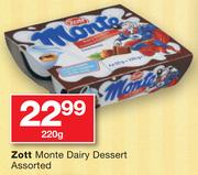 Zott Monte Dairy Dessert Assorted-220g
