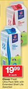 Clover Fresh Ultra Pack Milk With Extended Shelf Life Assorted-2Ltr Each
