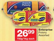 Enterprise Polony Assorted-750g/1Kg Each