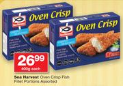 Sea Harvest Oven Crisp Fish Fillet Portions Assorted-400g Each