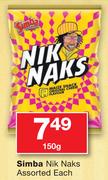 Simba Nik Naks Assorted-150g