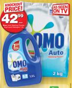 Omo Auto Washing Powder-2kg/Liquid Detergent-1.5Ltr Each