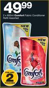 Comfort Fabric Conditioner Refill Assorted-2 x 800ml