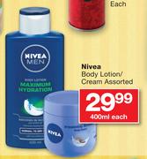 Nivea Body Lotion/Cream Assorted-400ml Each