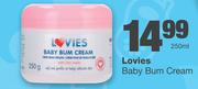 Lovies Baby Bum Cream-250ml