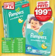 Pampers Active Baby Dry Weggooidoeke Junior-Per Nappy