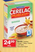 Nestle Cerelac Stage 1 Baby Cereal With Milk Assorted-250g Each