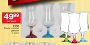 Coral 3 Pack Fiesta Cocktail Glasses-Per Pack
