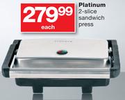 Platinum 2 Slice Sandwich Press-Each