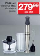 Platinum Vlekvrye Staal Staaf menger stel-Per Stel