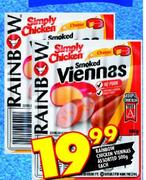 Rainbow Chicken Viennas Assorted-500g Each