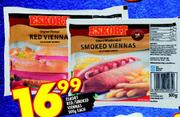 Eskort Red/Smoked Viennas-500G