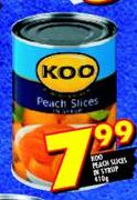 Koo Peach Slices in Syrup-410g