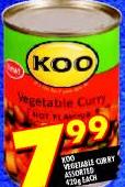 Koo Vegetable Curry Assorted-470G
