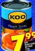 Koo Peach Slices In Syrup-410G