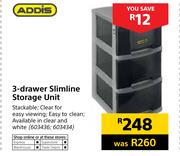 Addis 3-Drawer Slimline Storage Unit
